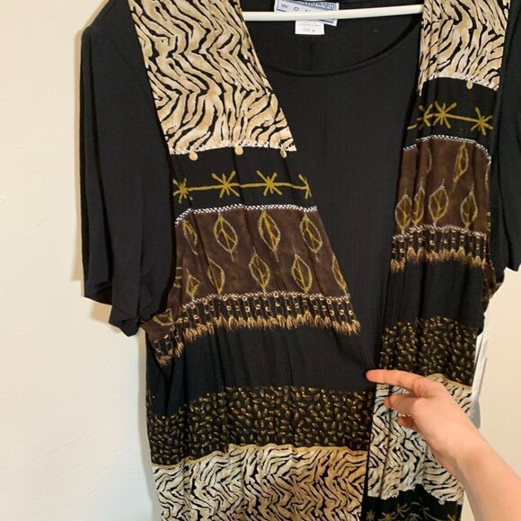 NWT Vintage Jessica Howard 2 Piece Short Sleeve Dress & Shaw Womens Size 20 USA - Picture 2 of 12